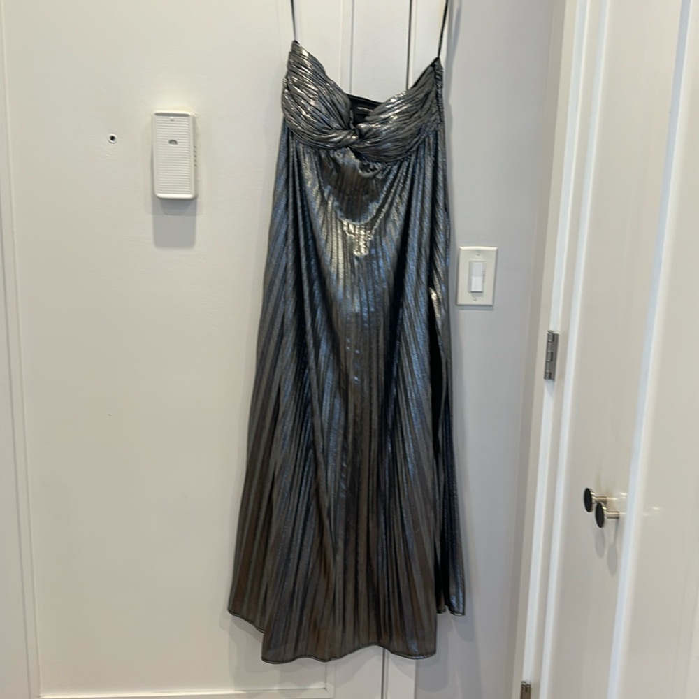 Retrofete Zoa dress in gunmetal